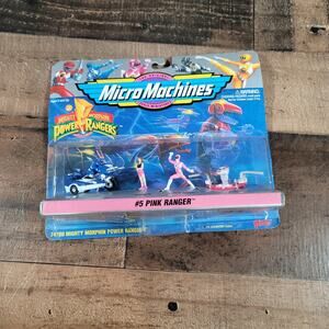 Vintage 1994 Micro Machines Power Rangers Pink Ranger Set